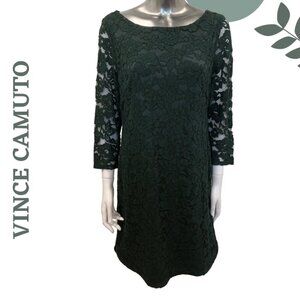 Vince Camuto Elegant Floral Lace Cocktail Dress | 3/4 Sleeve | Size 10